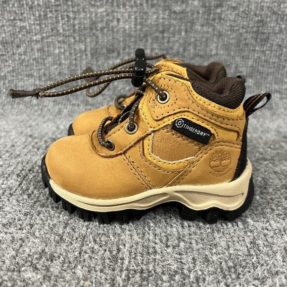 Timberland Boots Toddler Size 4 Brown Waterproof TimberDry Hiker TB1A67HR231 - Picture 3 of 9
